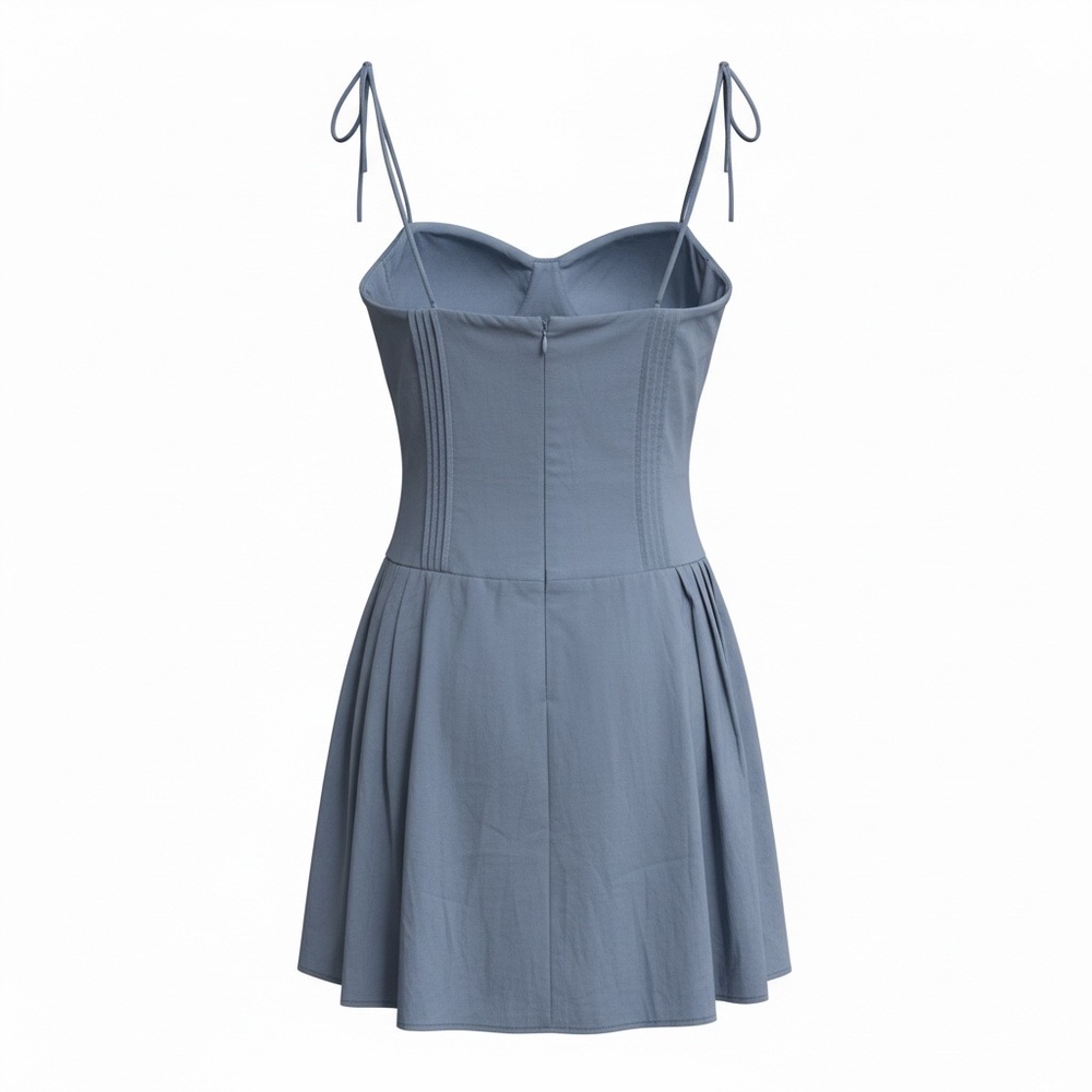 Petal & Pup Slate Blue Mini Dress - Picture 2 of 3
